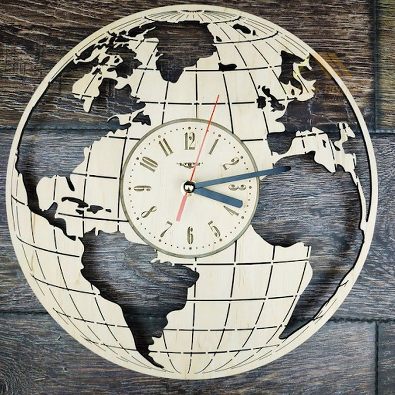 Đồng hồ treo tường bản đồ thế giới hợp với mọi không gian