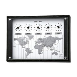 Đồng hồ treo tường bản đồ thế giới SEIKO QXA539K có thiết kế đơn giản, hiện đại 