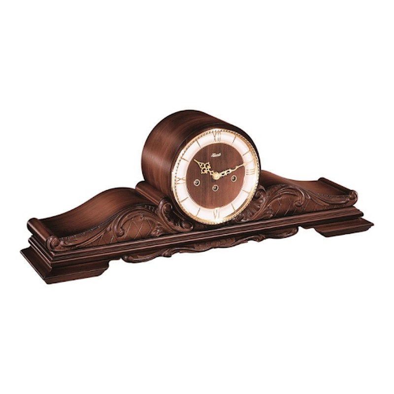 Phần vỏ đồng hồ HERMLE 21116-030340 được làm từ gỗ Óc chó rất đẹp và bền